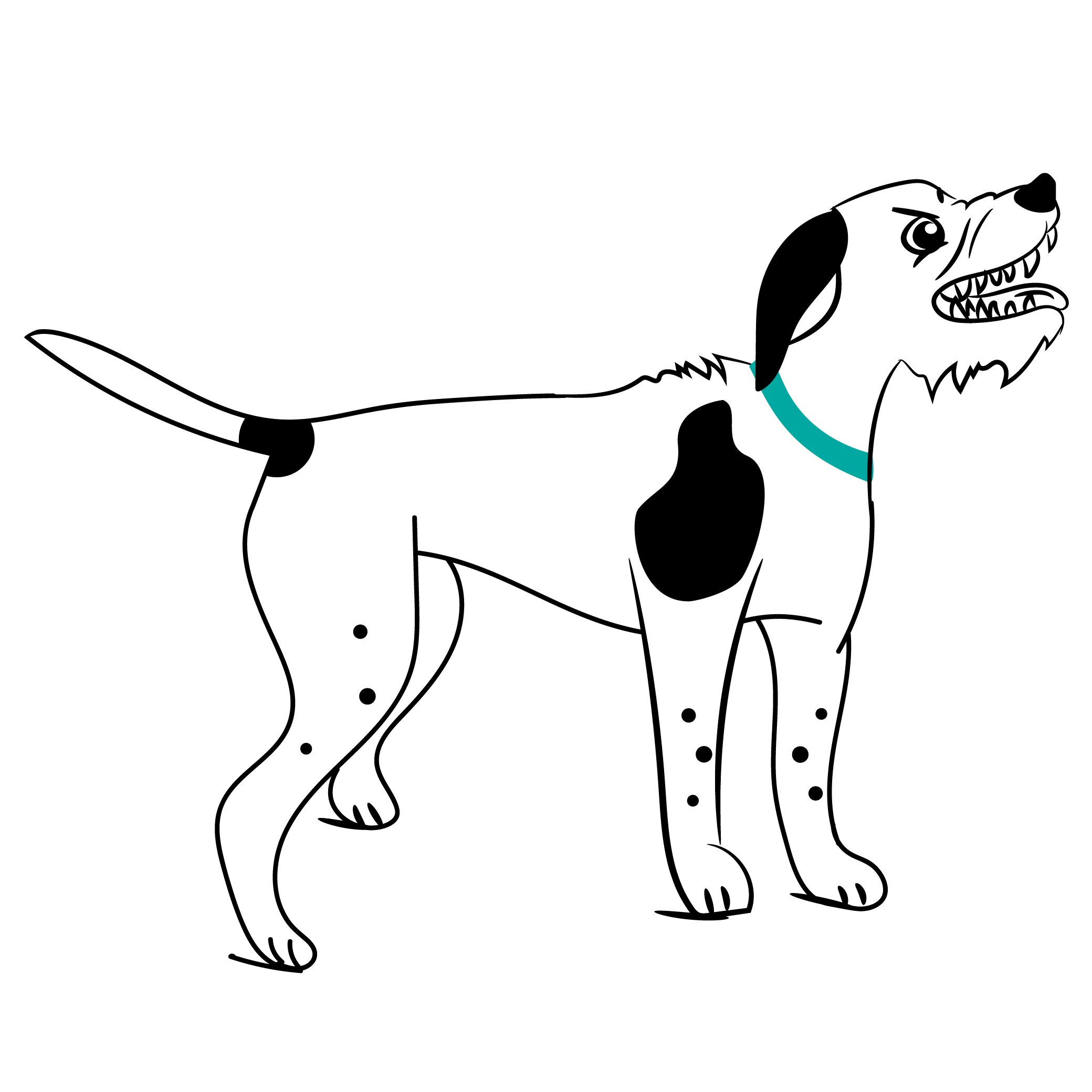 snarling-hackleling-dog-illustration